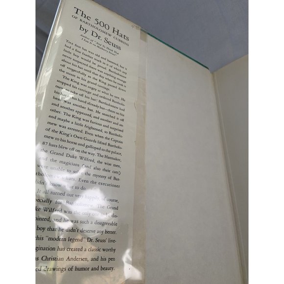The 500 Hats of Bartholomew Cubbins by Dr Seuss 1938 Hb Dj First Edition - Picture 3 of 10